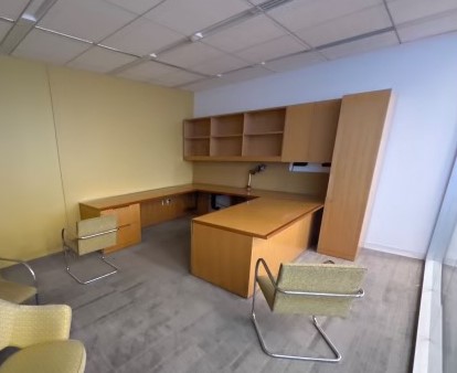 U-Desk with Overhead Storage