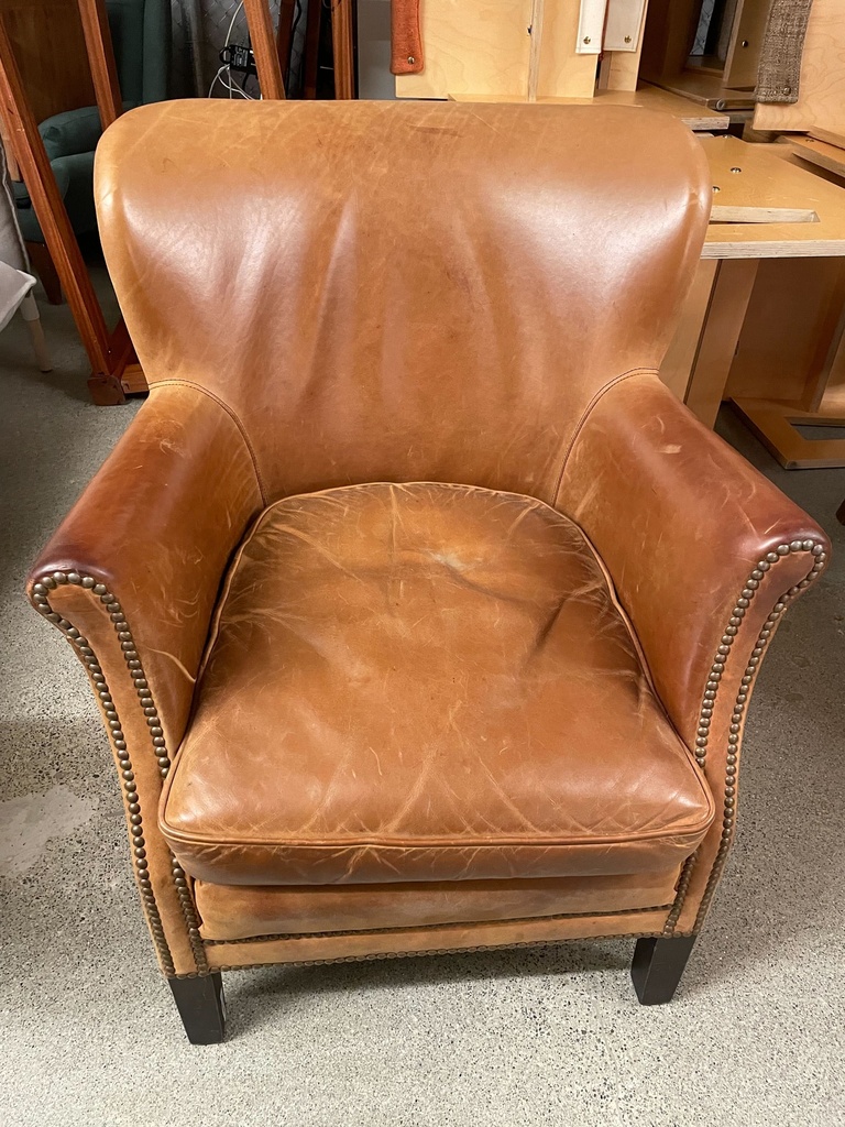 Tan Leather Lounge Chair