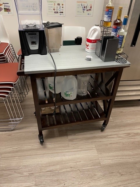 Wood Rolling Cart 