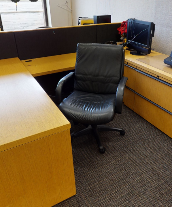 Black Leather Task Chair