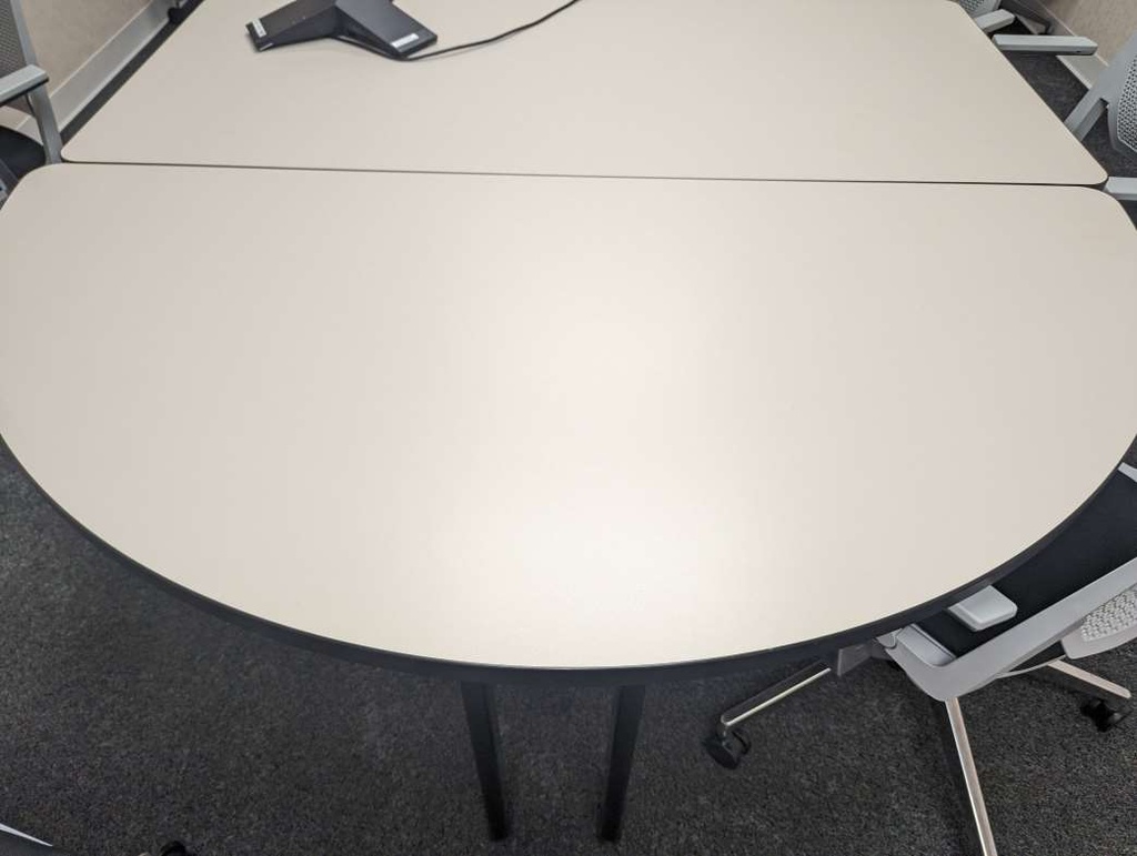 STEELCASE 30 X 60 HALF ROUND TABLES