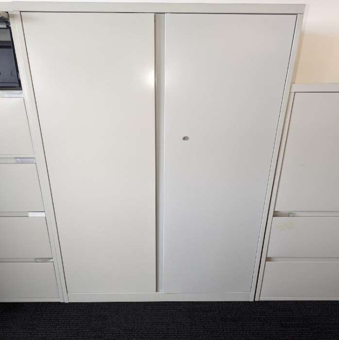 STEELCASE STORAGE CABINETS 24"D X 36"W X 65"H, 2 DOORS, WITH LOCK