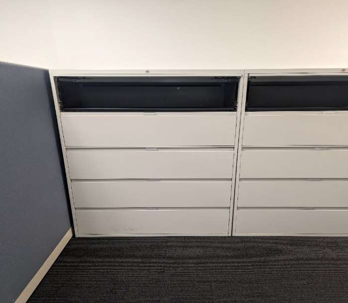 STEELCASE LATERAL FILES 42"W, 4 DRAWER FILES