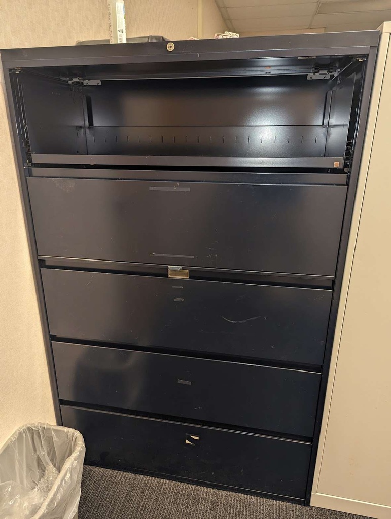 STEELCASE LATERAL FILES  - BLUE 30"W, 5 DRAWER FILES