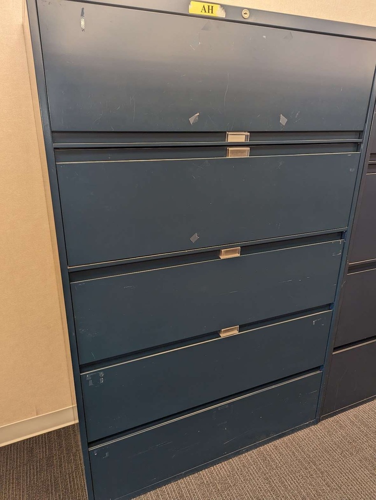 STEELCASE LATERAL FILES  - BLUE 42"W, 5 DRAWER FILES