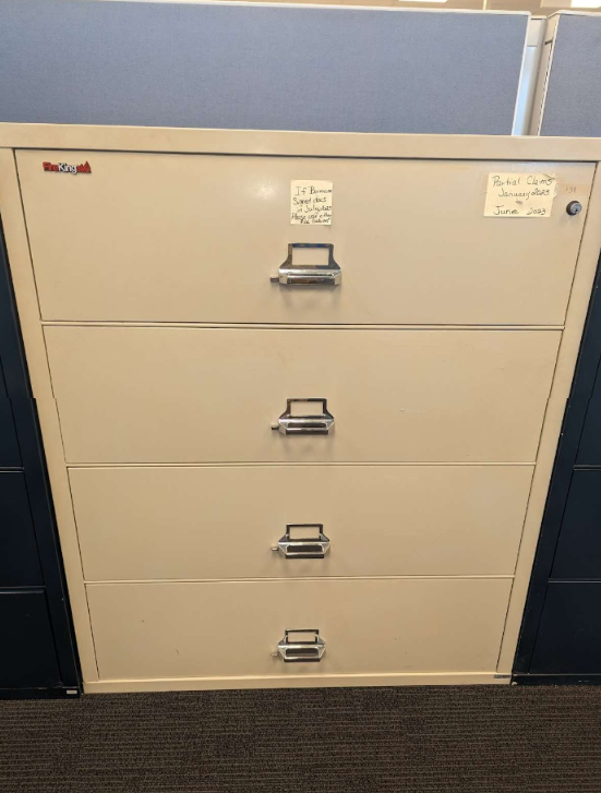 FIREKING 42"W, 4 DRAWER FIRE FILE