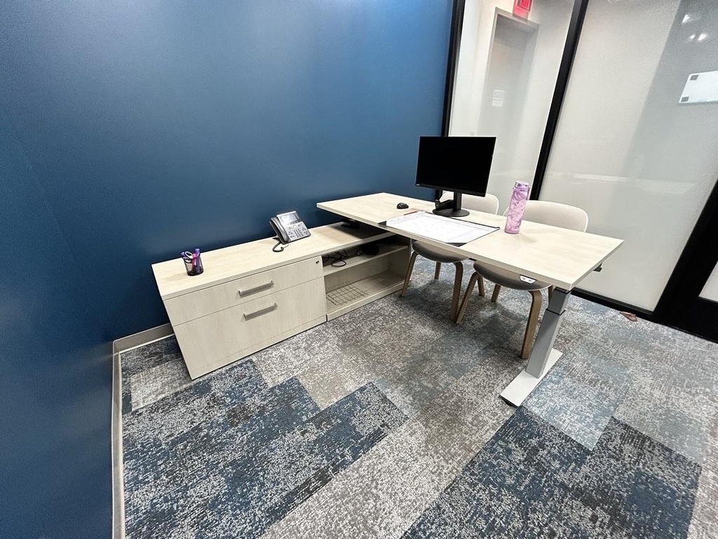 Right-Handed Adjustable Height L-Shaped Desk