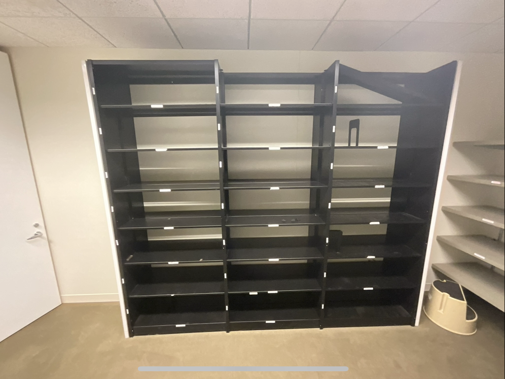 Tall Metal Shelving, Black 