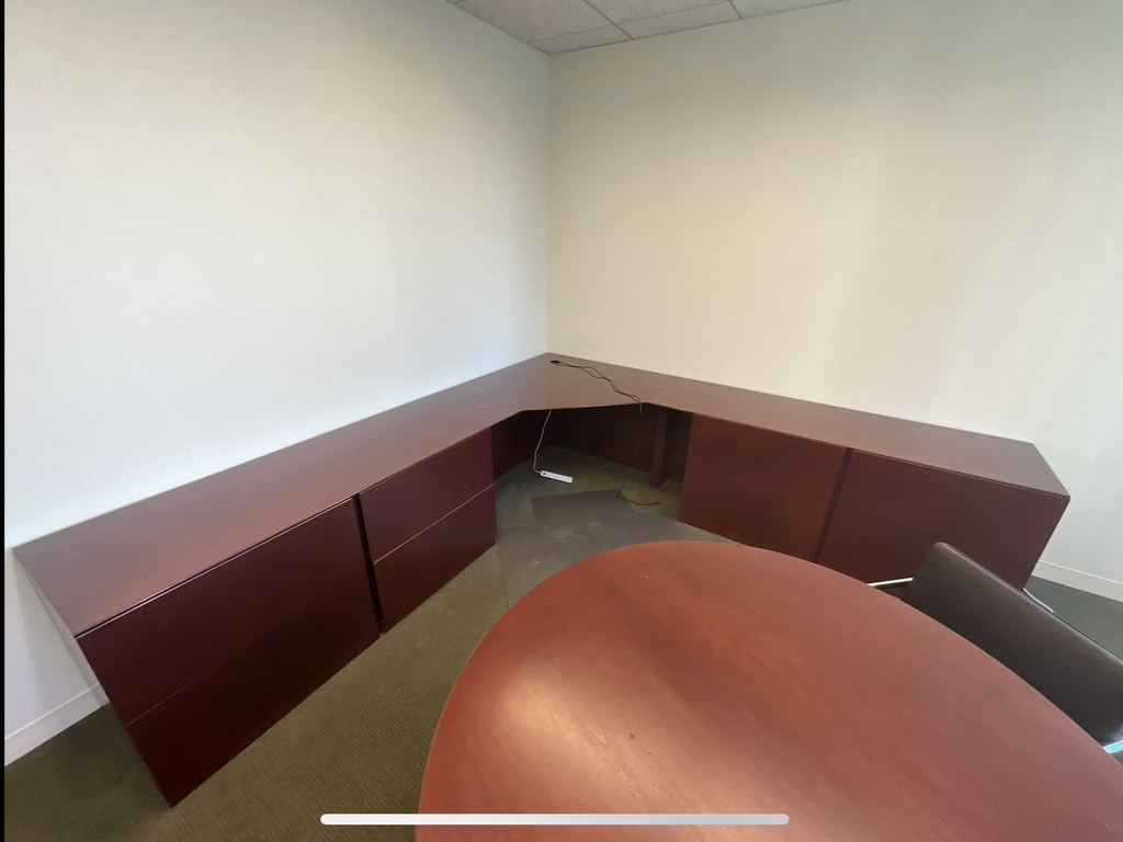 Long Desk Office Furniture, Brown