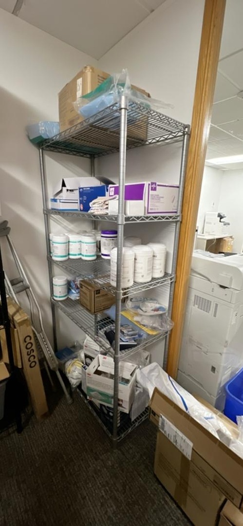 Metal Shelving Unit, 36” x 72” x 18”