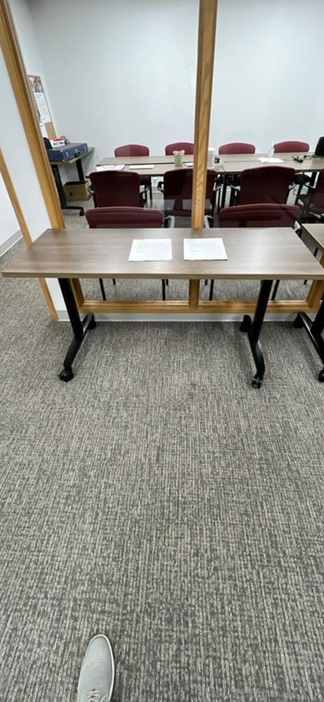 Wood Table with Wheels, 24” x 60”