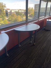 Half round tables