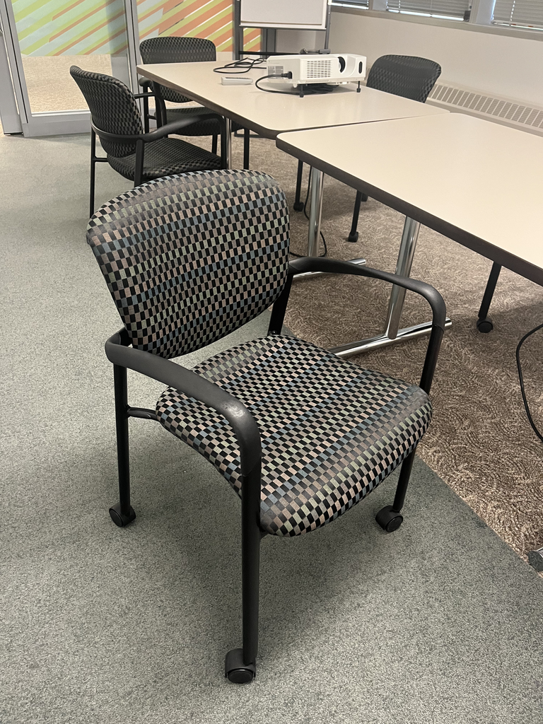 Patterened Caster Chair