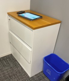 3-Drawer File Cabinet w/ Wood Top