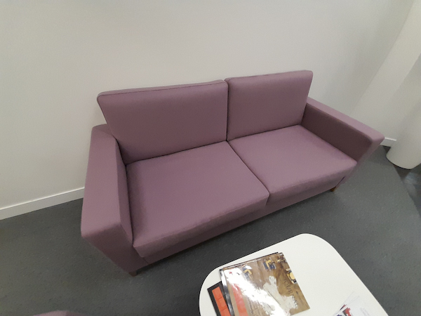 Pink 2-seater sofa