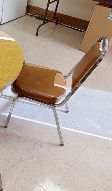 Brown Leather Breakroom Chair