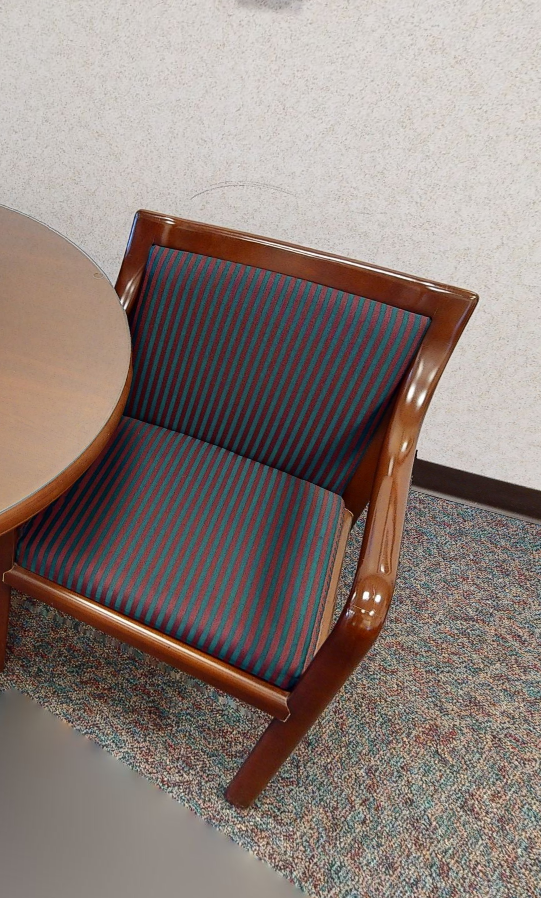 Striped Wooden Guest Chair