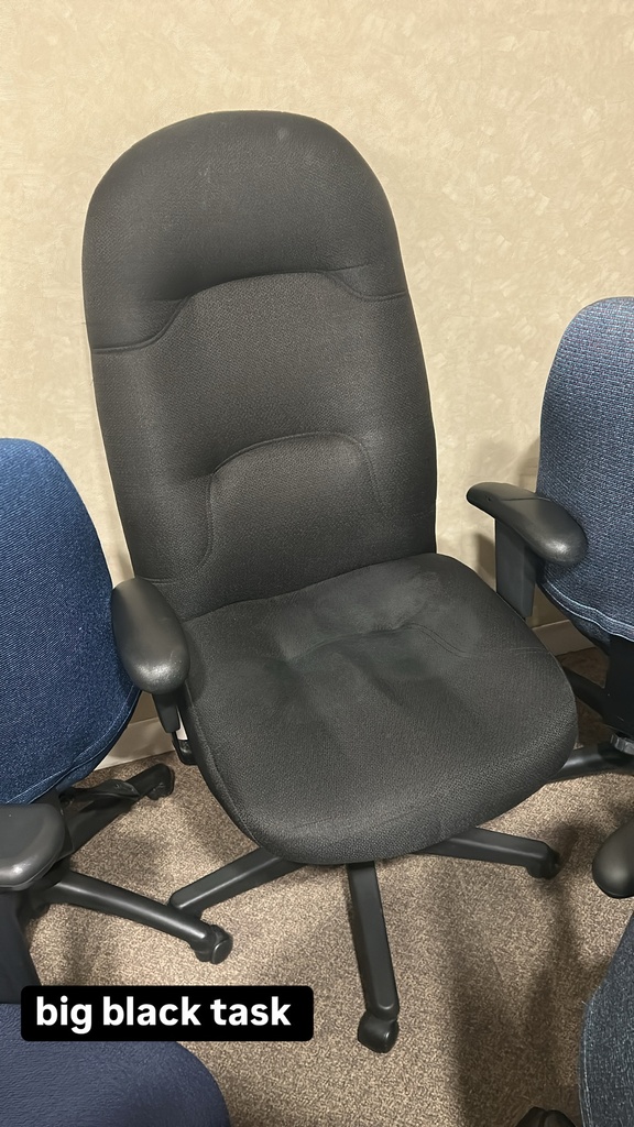 Big Black Task Chair