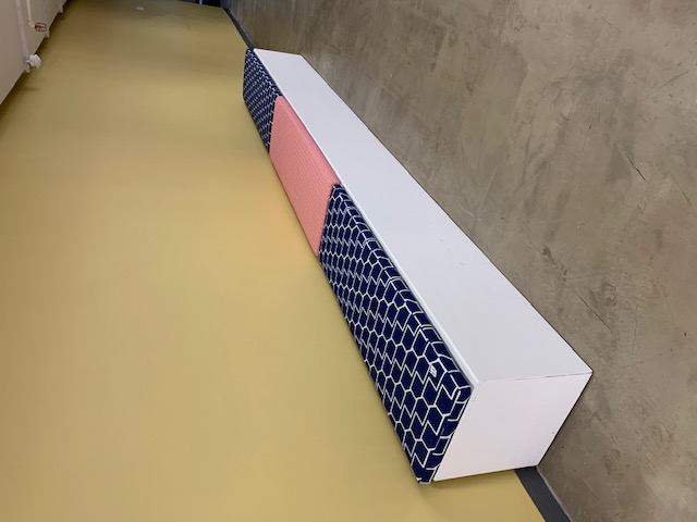 Large White Bench