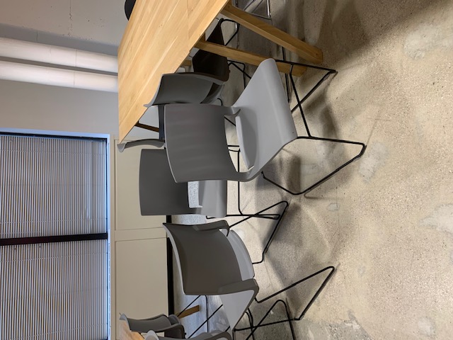 Chairs Cafeteria Stackable- Grey
