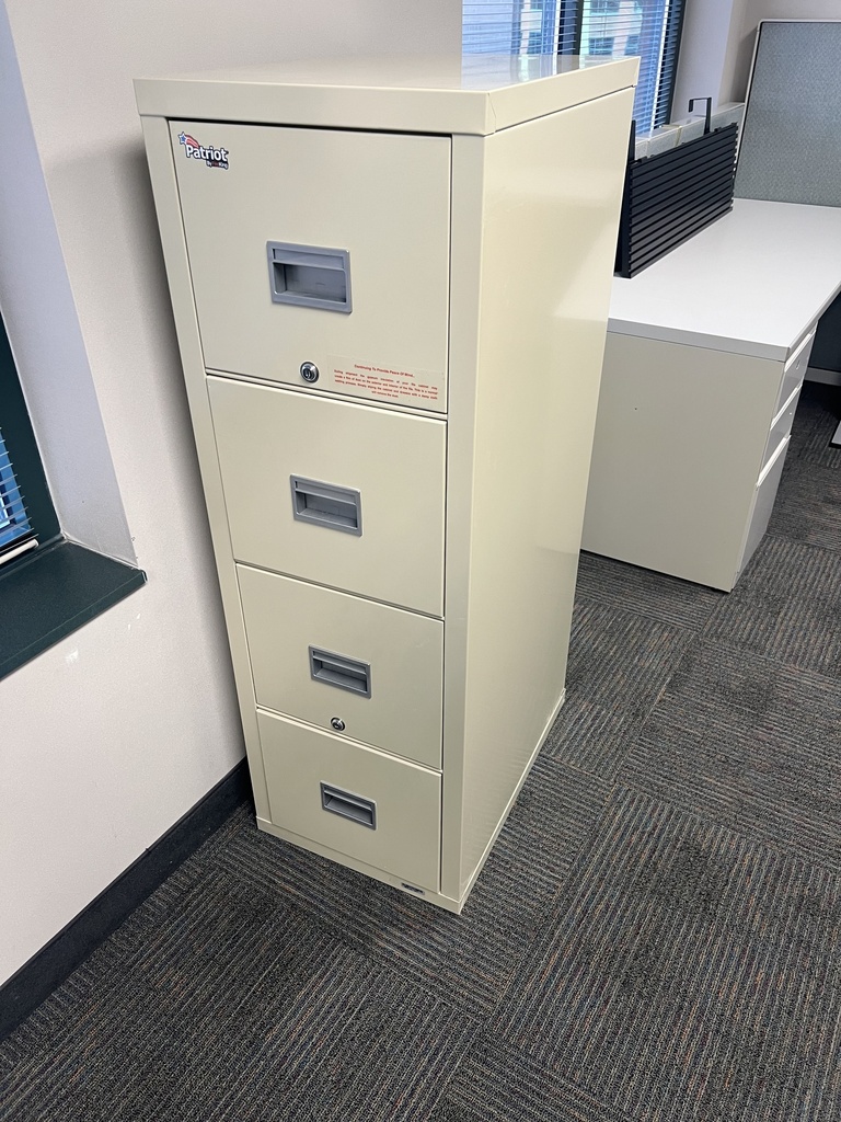 fire king "Patriot" vertical fireproof file cabinet, 18" W x 25" D