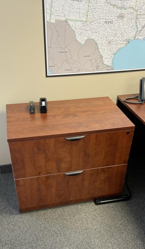 Wood 2-Drawer File Cabinet