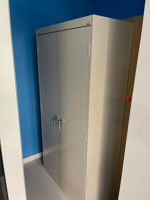 Beige Metal Storage Cabinet 64x36