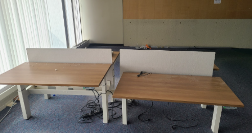 Height-adjustable desks- back to back combo of 2