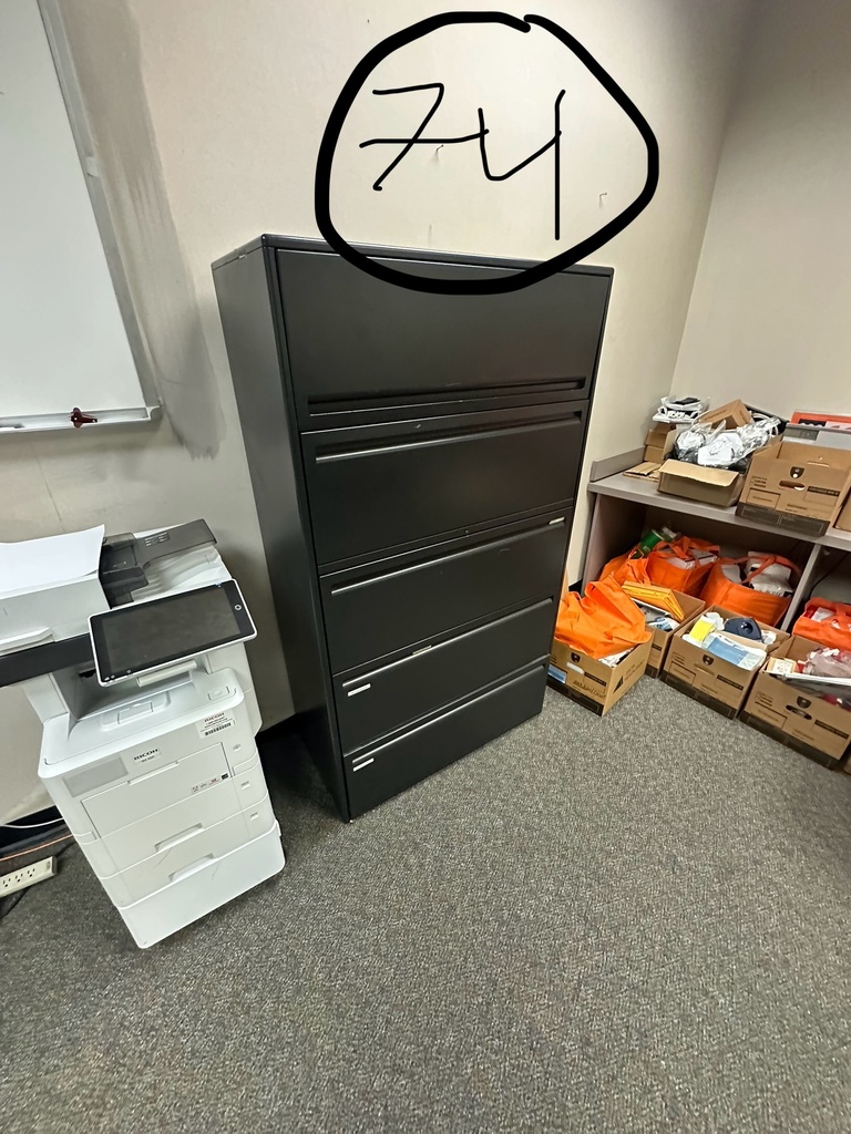 File Cabinet - black 5 drawer