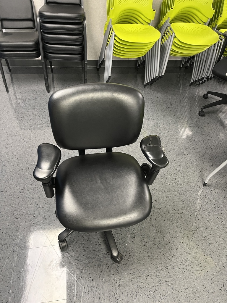 Haworth Black Leather Chair