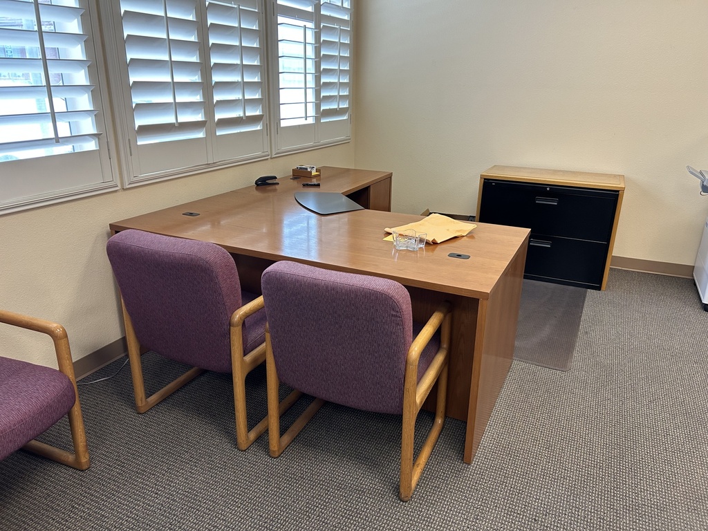 L Desk oak