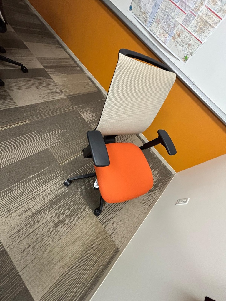 STEELCASE ORANGE CHAIRS
