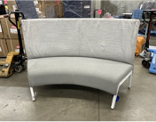TEKNION ZONES BENCH - CURVED HIGH BACK/GREY/WHITE LEGS