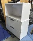 TEKNION WHITE LATERAL FILE CABINET 2 DRAWER