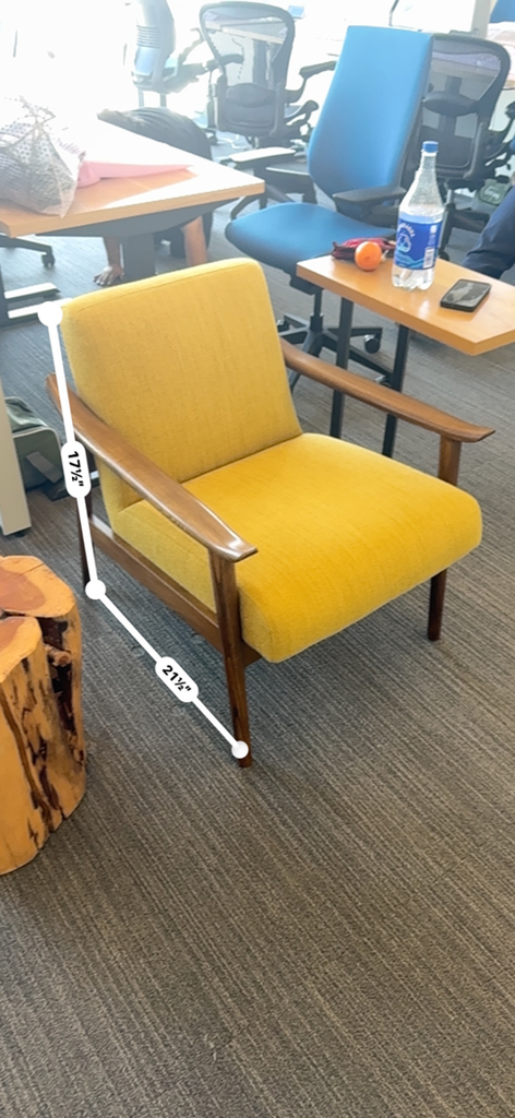 Yellow Fabric Chair