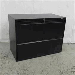 Lateral File, 19.25Dx36Wx27.14H, 2 Fixed Drawers