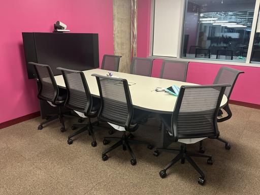 Hard Huddle Table - Seated 114"W x 54" x 29"H