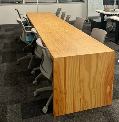 Table - Seated wood 168" x 33"