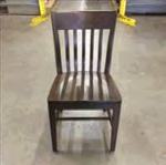 Chair - Brown W/Vertical Slotted Back, Molded Seat