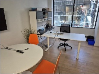 *Photo Representation - White L-Shape Desk