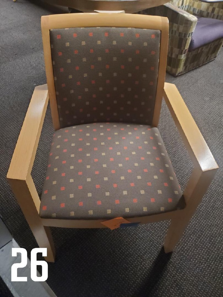 Wood Maple/Square Designs Side Chairs