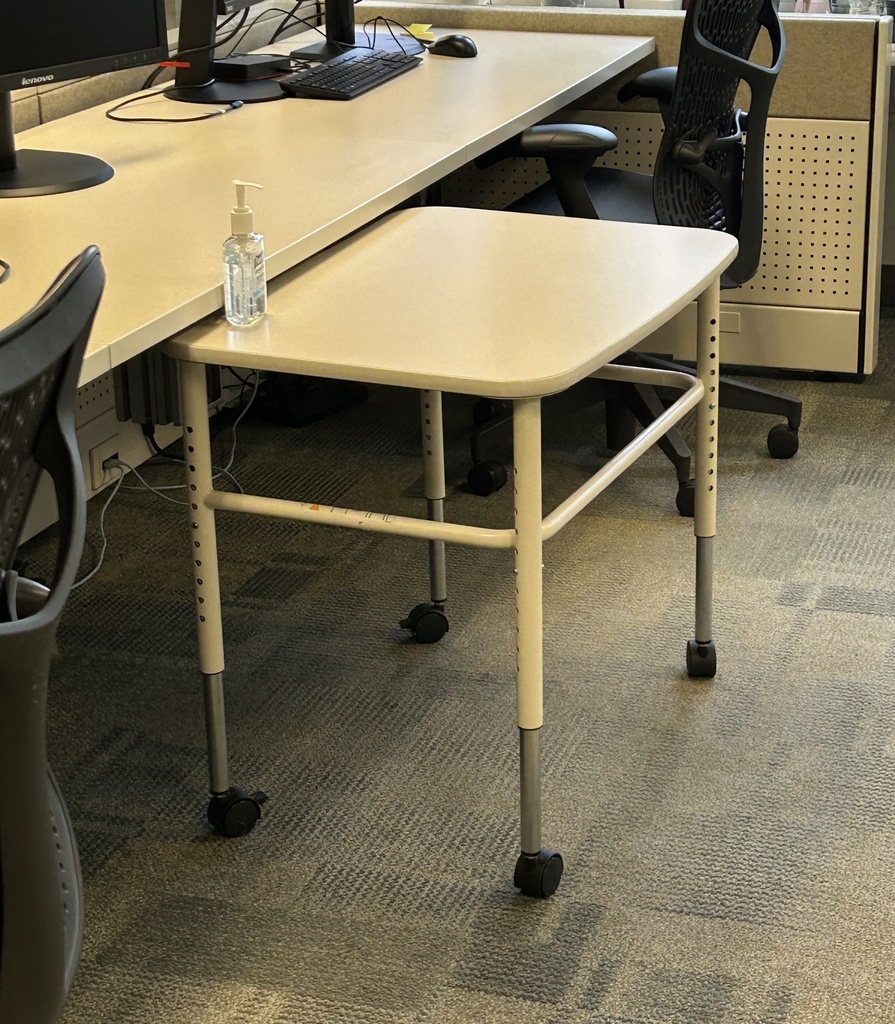 Side Table with Wheels