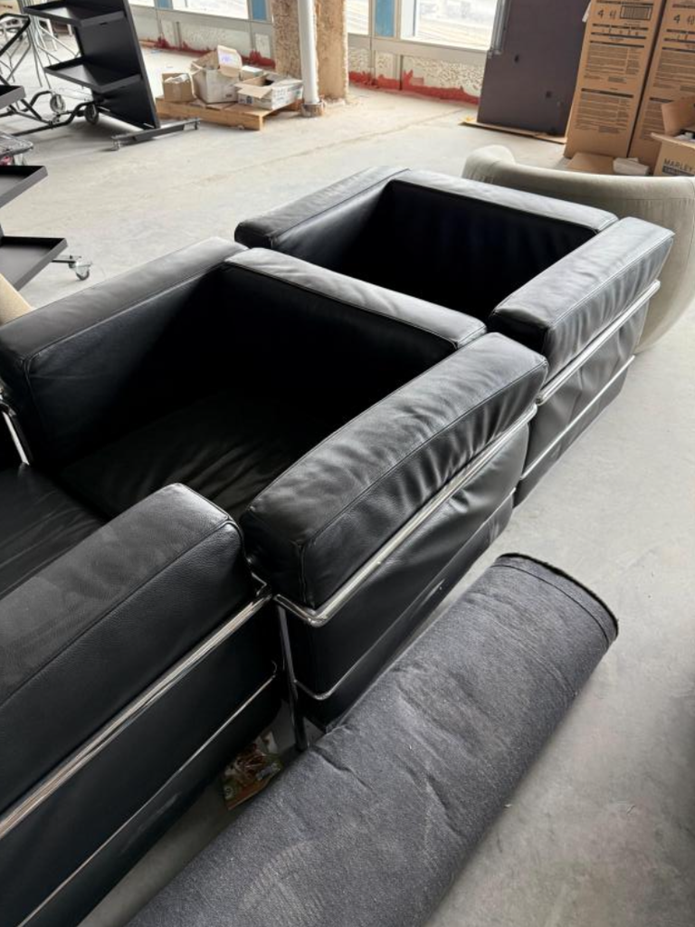 Black Leather OS Chair