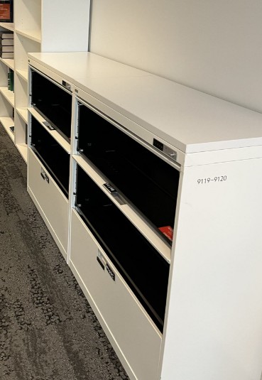 Artopex 3-drawer file cabinets, with digital lock pads