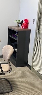 Bookcase Metal Base/Wood Top 