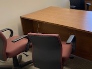 Side Chair W/Caster - Burgundy 