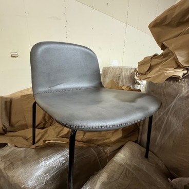 Grey leather chair