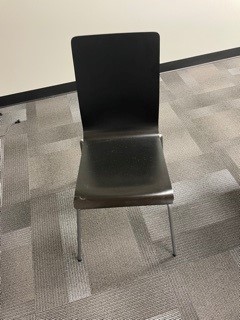 Black stacking chair