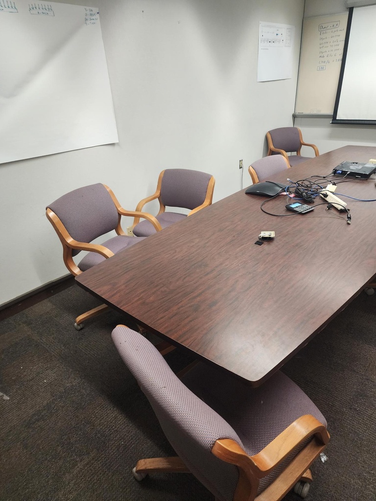 Wood Top Black Base Table