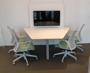 Tekpier Glacier White Solid Surface Table Only